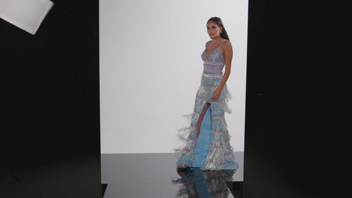 Jovani 38846 Beaded Fringe Prom Dress 2026