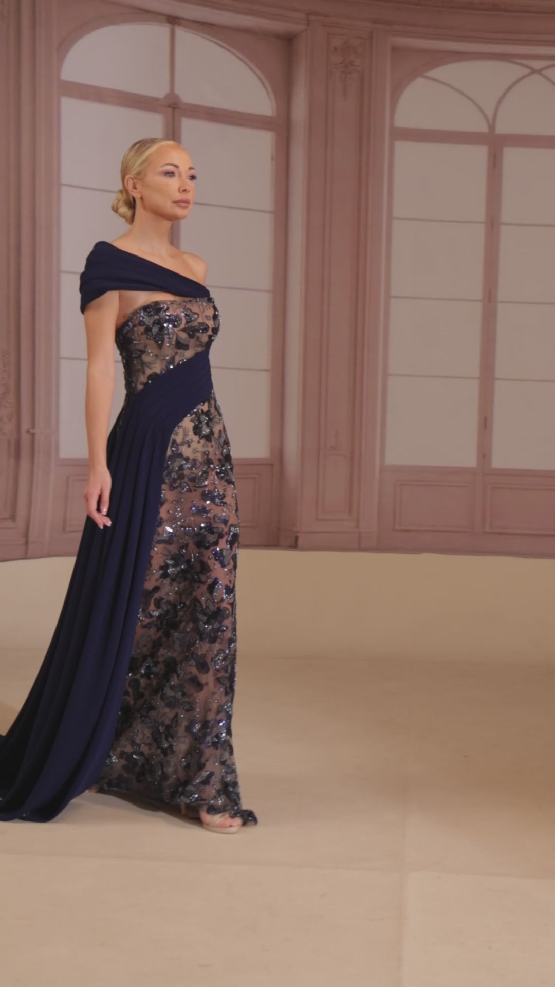 Reverie Couture FW261 Floral Embroidery Dress
