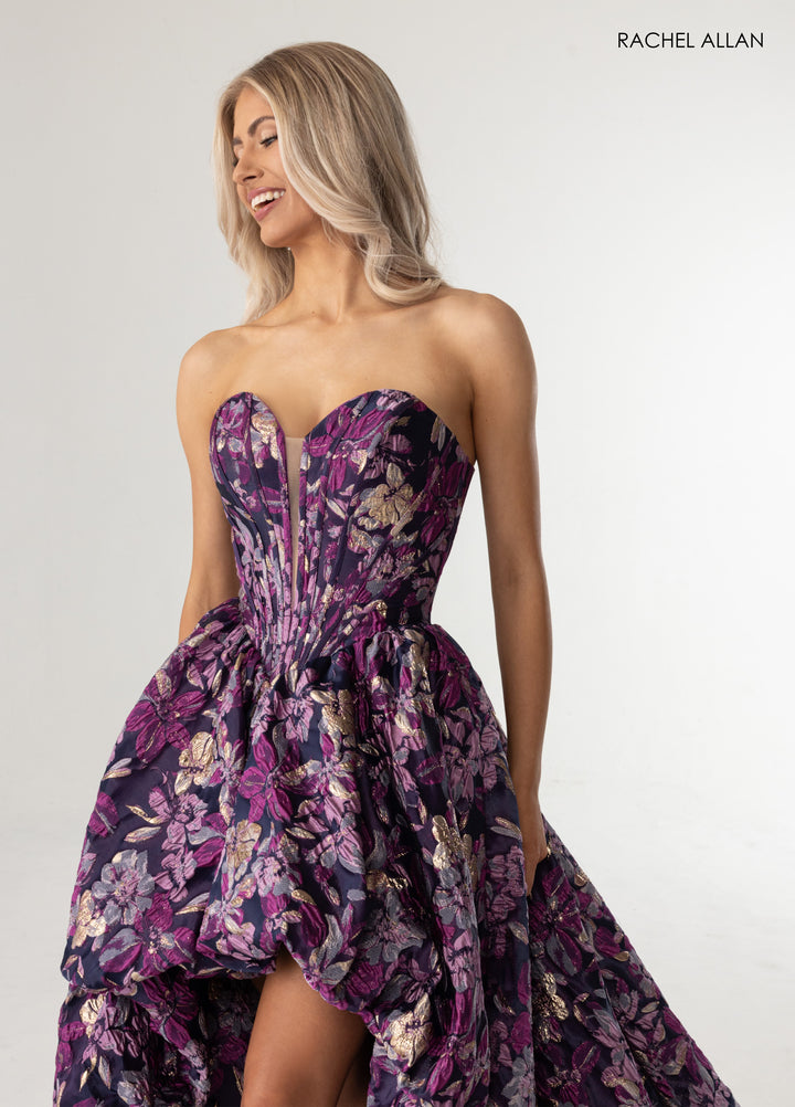 Rachel Allan 70928 High-Low Jacquard Prom Dress 2026