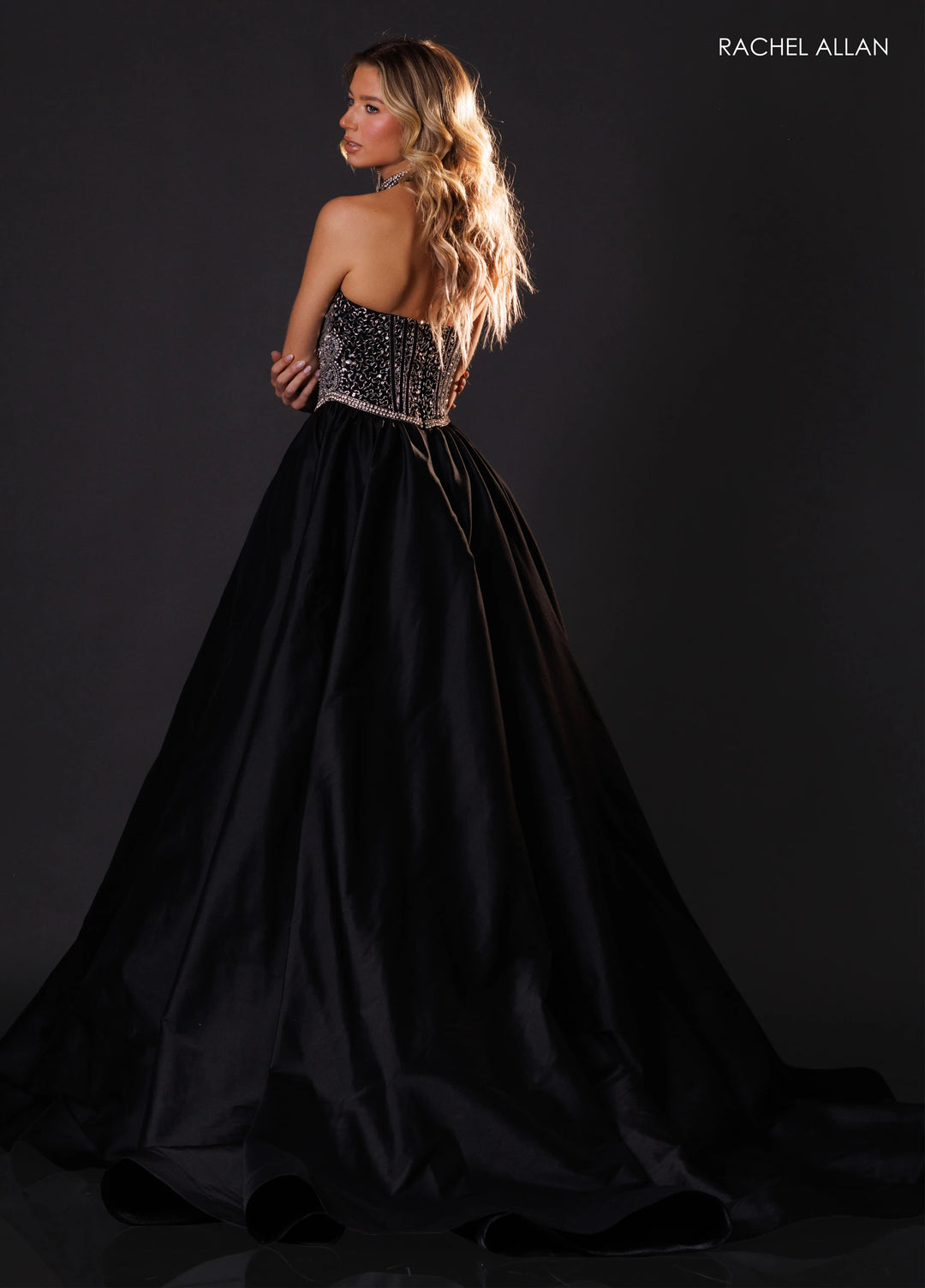 Rachel Allan 50439 Strapless Corset Ball Gown Pageant Dress - FOSTANI.com