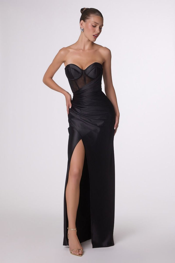 Amoris T708 Strapless Corset High Slit Prom 2026 Dress