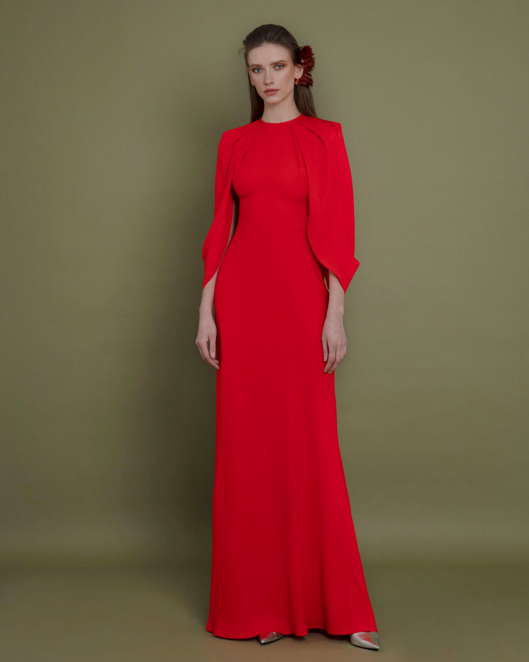Slim Cut Coral Dress - FOSTANI