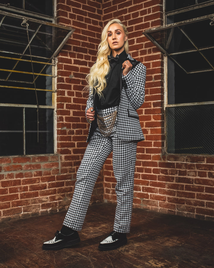 Peanut Butter Collection B- Vice Houndstooth suit - FOSTANI