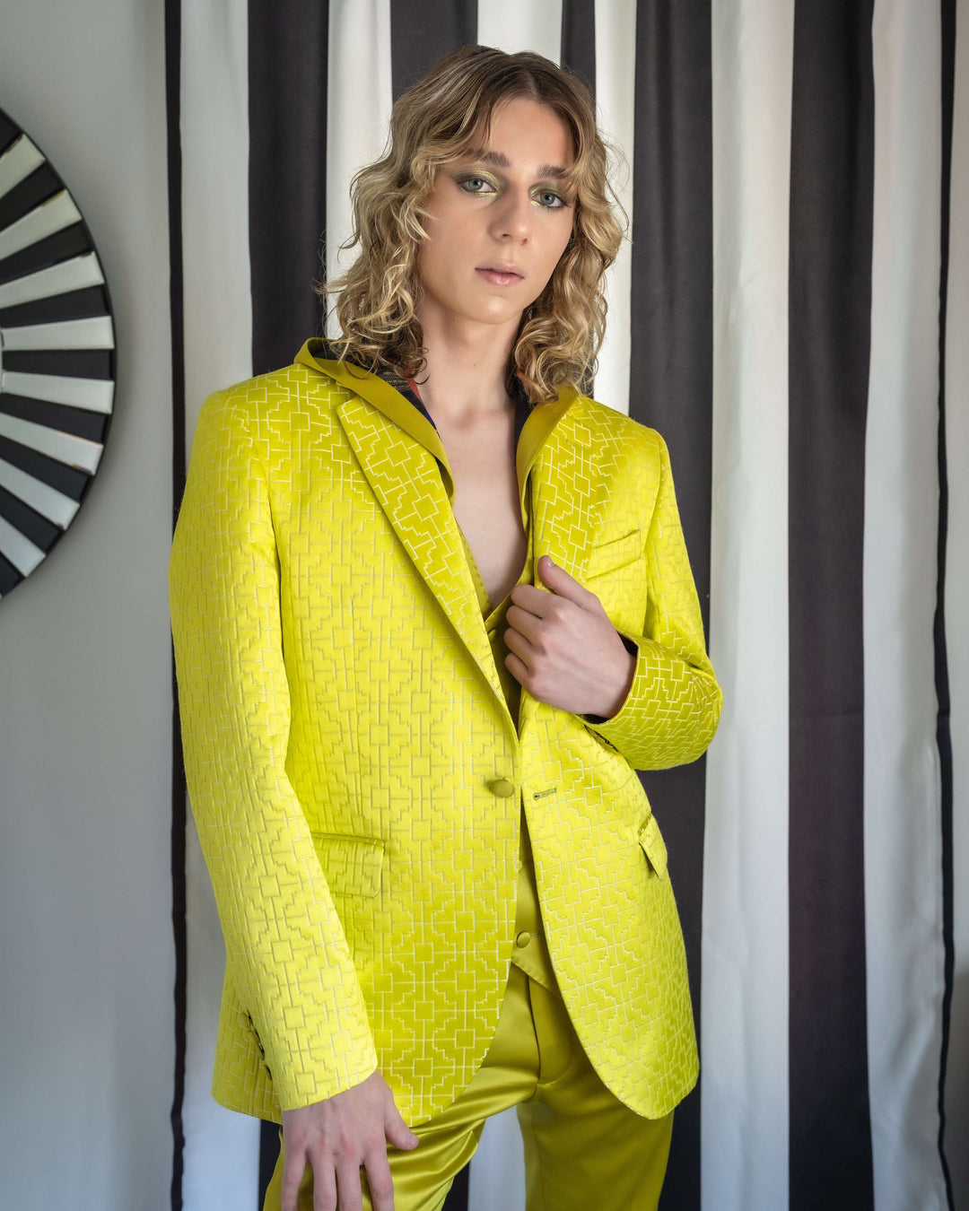 CLEO By Peanut Butter Collection Osiris Geometric Yellow Suit - FOSTANI