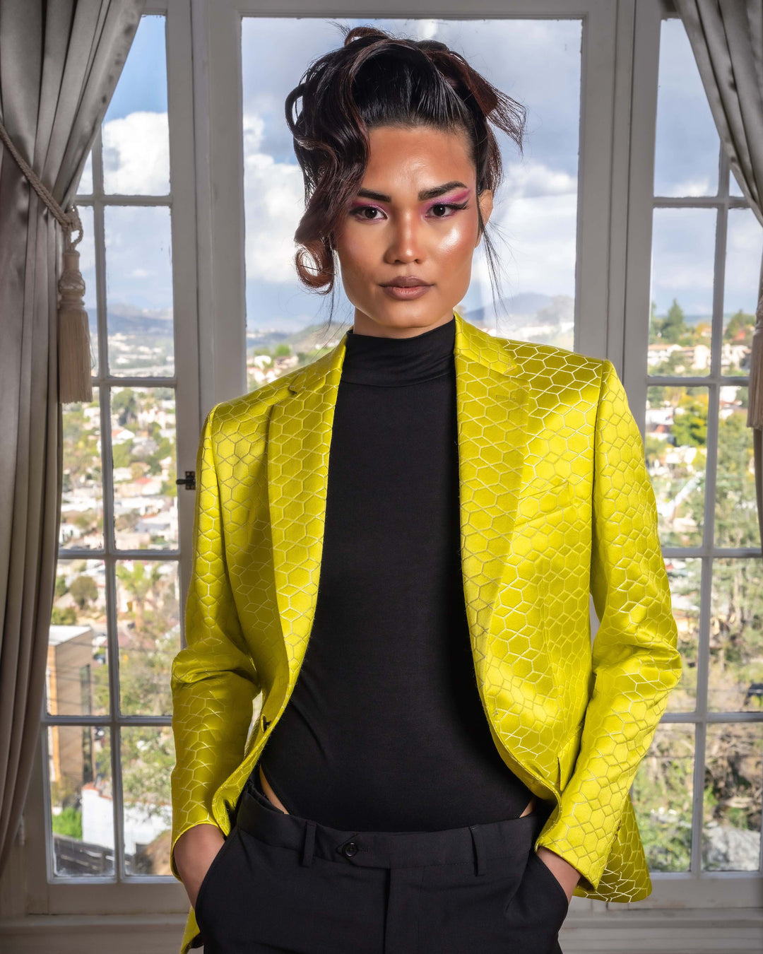 CLEO By Peanut Butter Collection Osiris Honeycomb Yellow Suit - FOSTANI