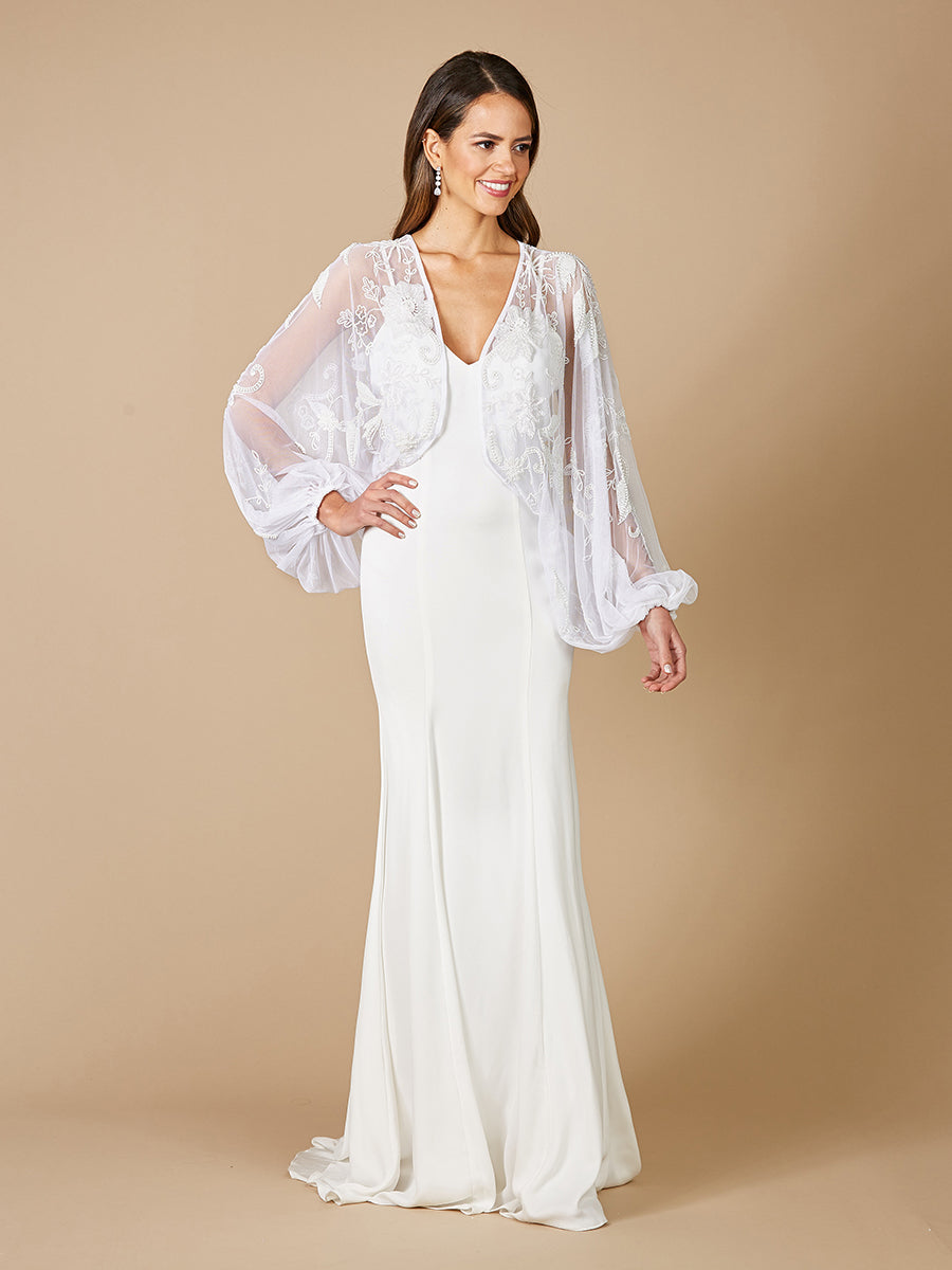 Lara Gillian Beaded Bridal Jacket - FOSTANI
