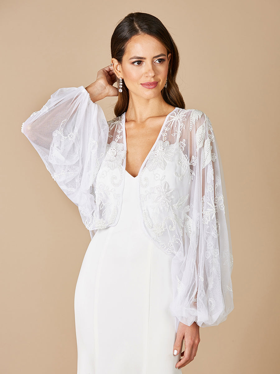 Lara Gillian Beaded Bridal Jacket - FOSTANI