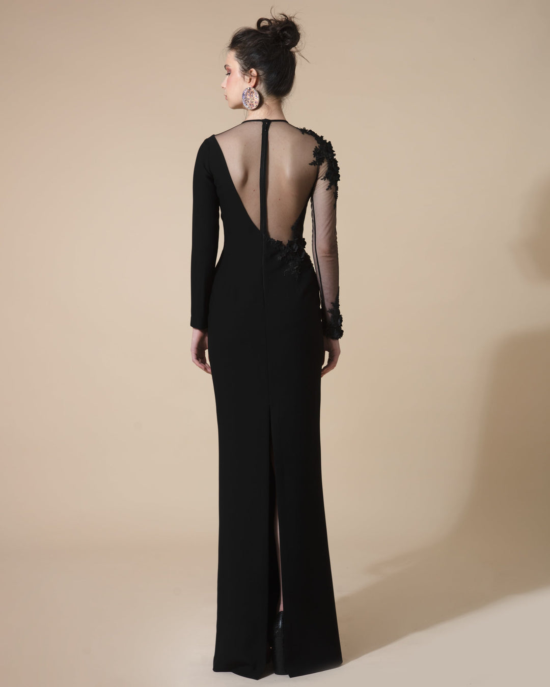 Rounded Neckline Asymmetrical Dress - FOSTANI