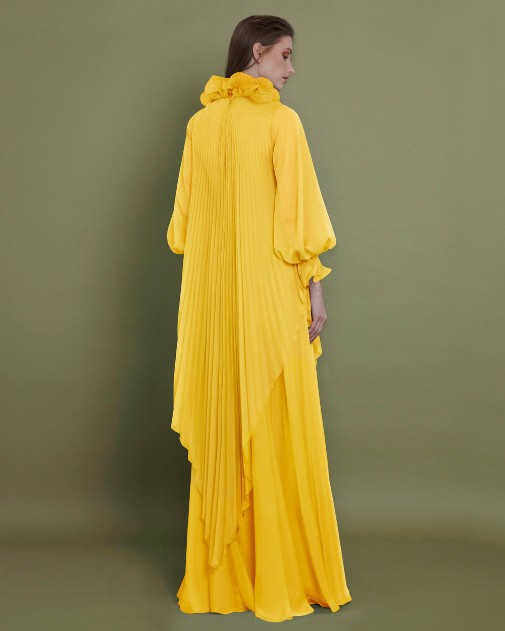 Loose Cut Yellow Dress - FOSTANI