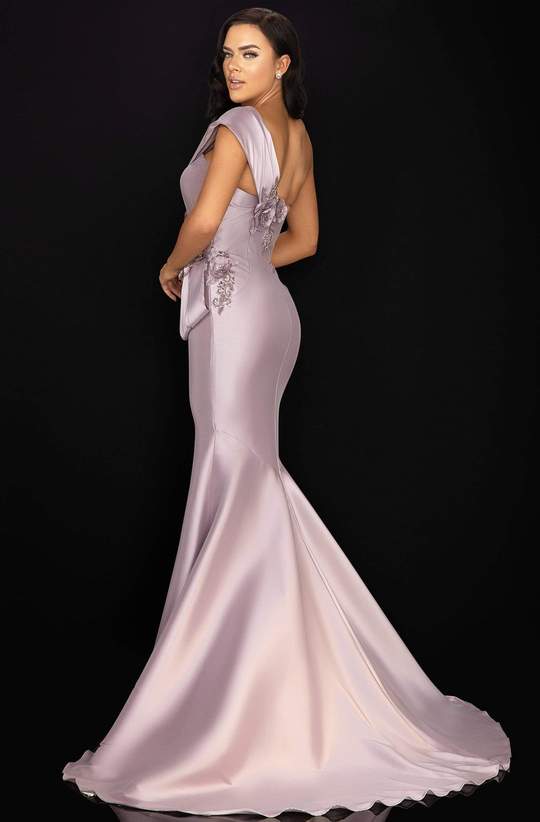 TERANI COUTURE 2011M2160 BEADED FLORAL GOWN - FOSTANI